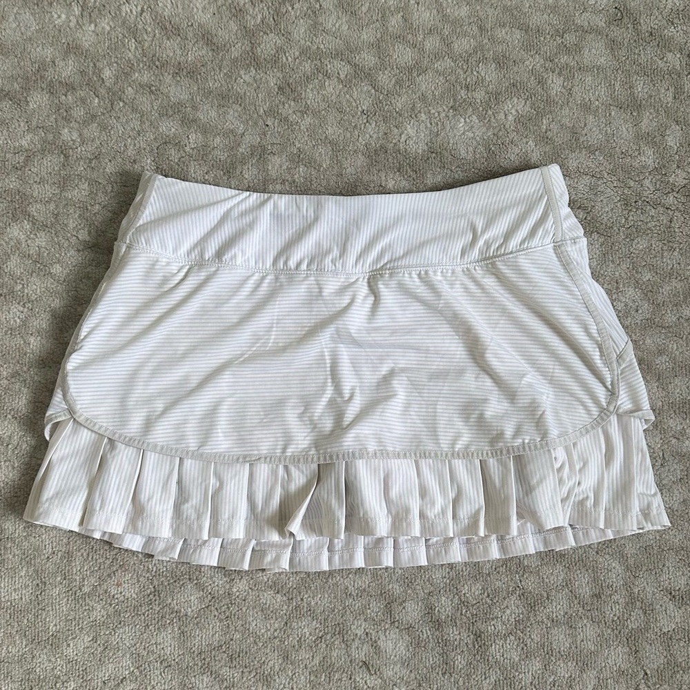 Athleta White Pleated Tennis Skirt